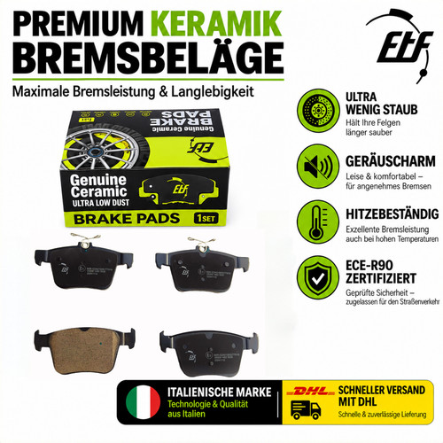 Keramik bremsbeläge hinten - keramik,